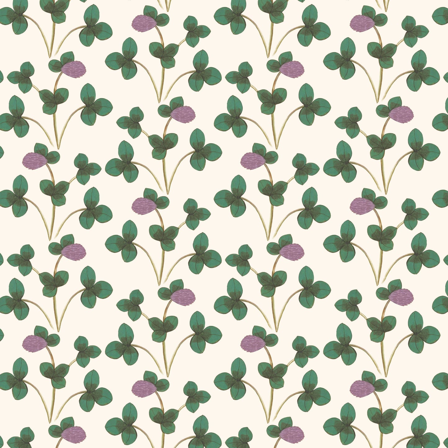Chintz Constance Wallpaper - Green and Lilac