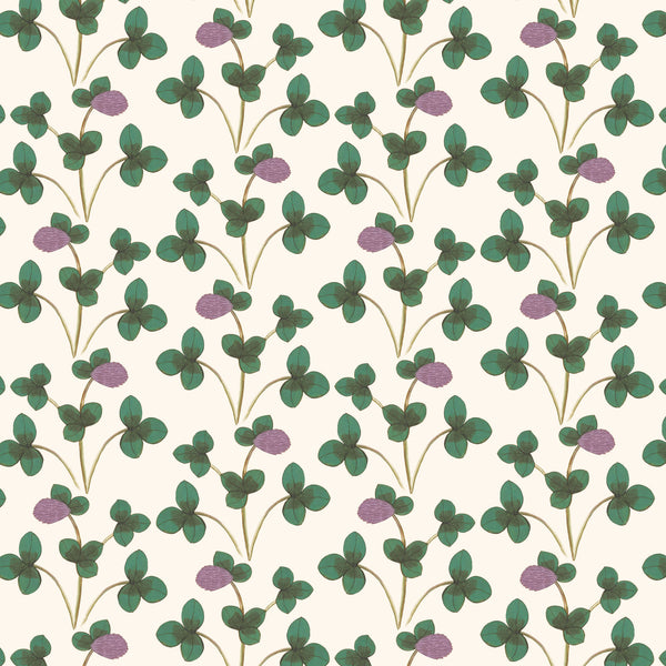 Chintz Constance Wallpaper - Green and Lilac