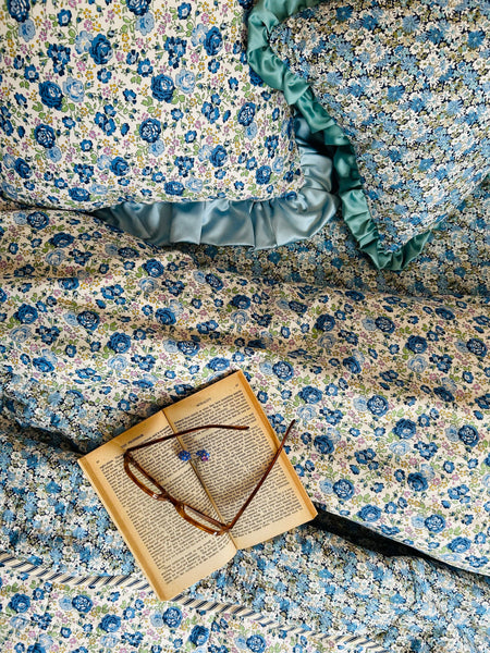 Ruffle Cushion made with Liberty Fabric 'Libby'