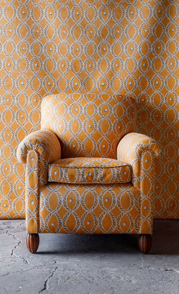 Dolly Fabric in Gold and Blue