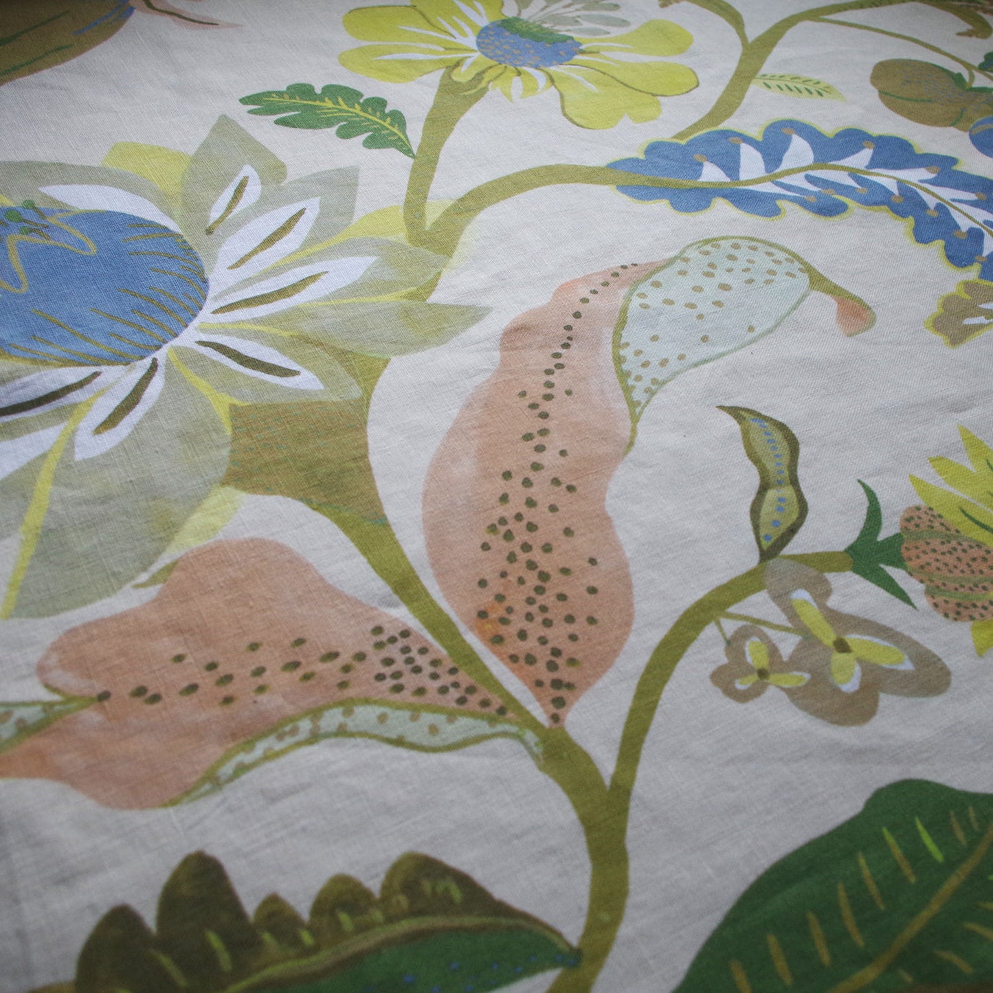 Printed Walled Garden Fabric- Yellow