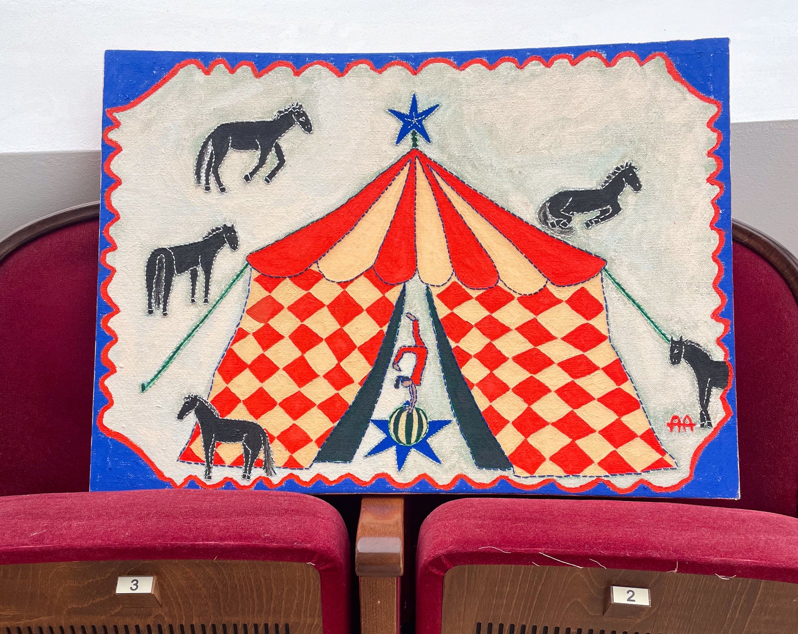 Horses at the Circus, Original Painting