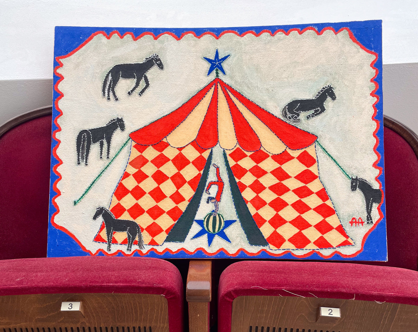 Horses at the Circus, Original Painting