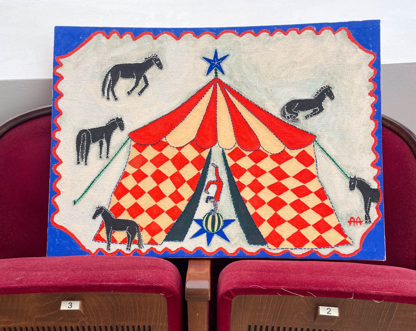 Horses at the Circus, Original Painting