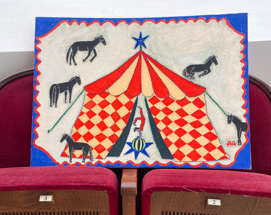 Horses at the Circus, Original Painting
