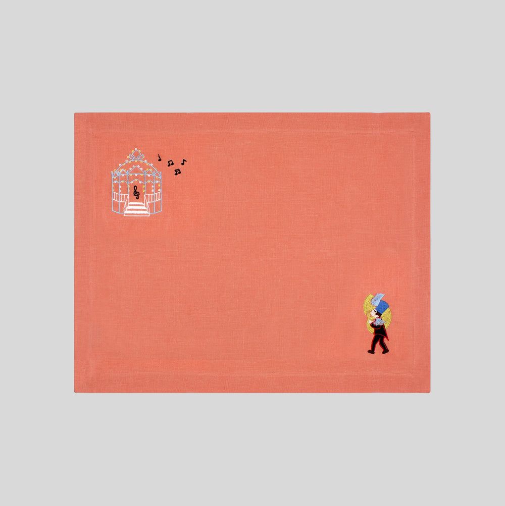 San Nicola Placemats - Coral - Set of 2