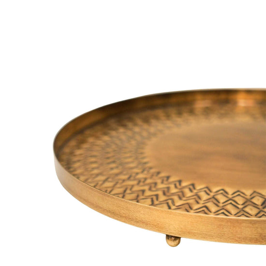 Solis Embossed Tray Gold