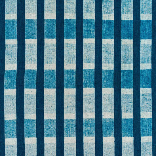 Lino Stripe Fabric (Indigo)