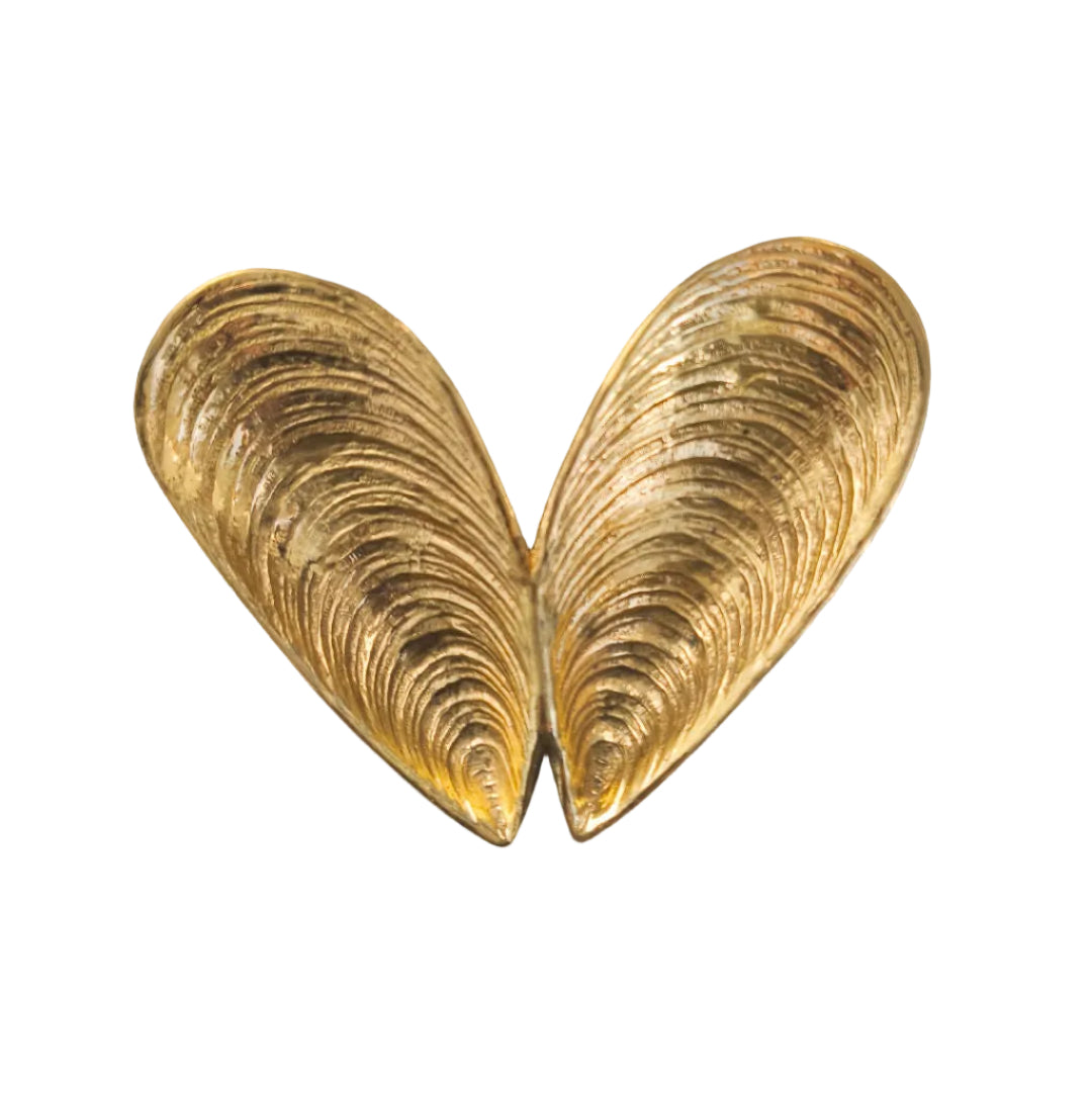 Vintage Brass Shell Vide Poche