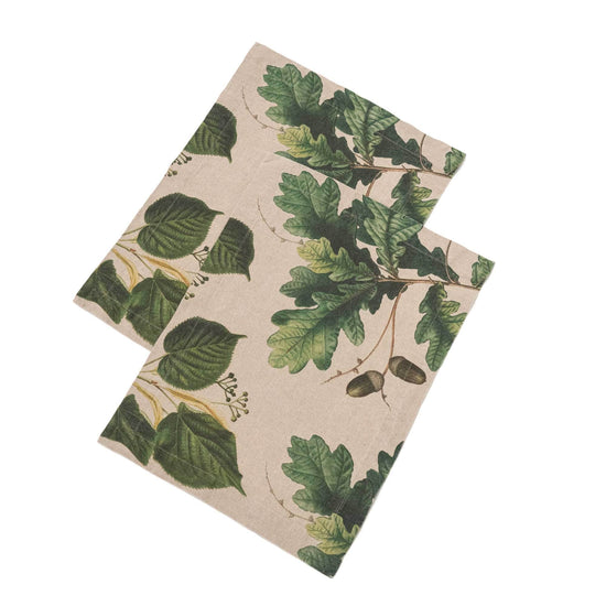 Linen Placemats TREES  Set of 2