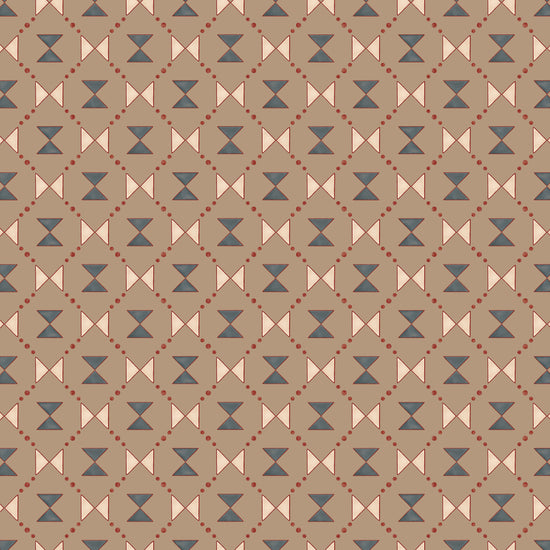 Bow Tie Quilt - Beige and Steel Grey