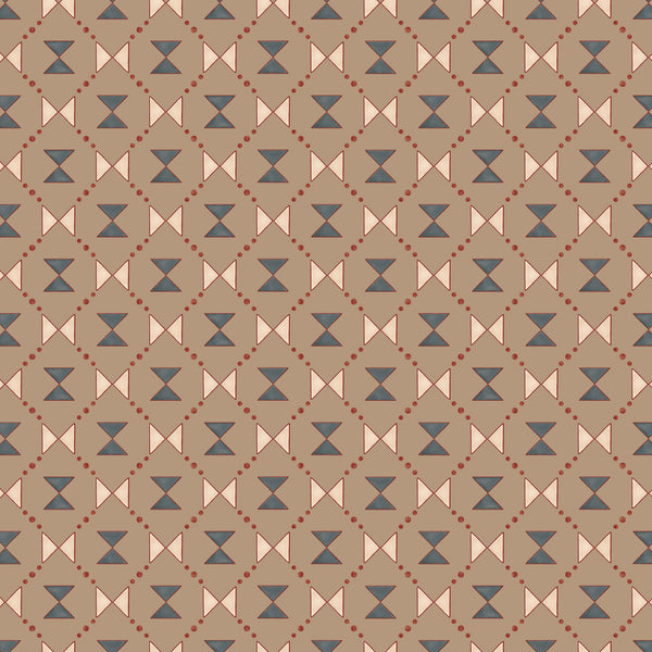 Bow Tie Quilt - Beige and Steel Grey