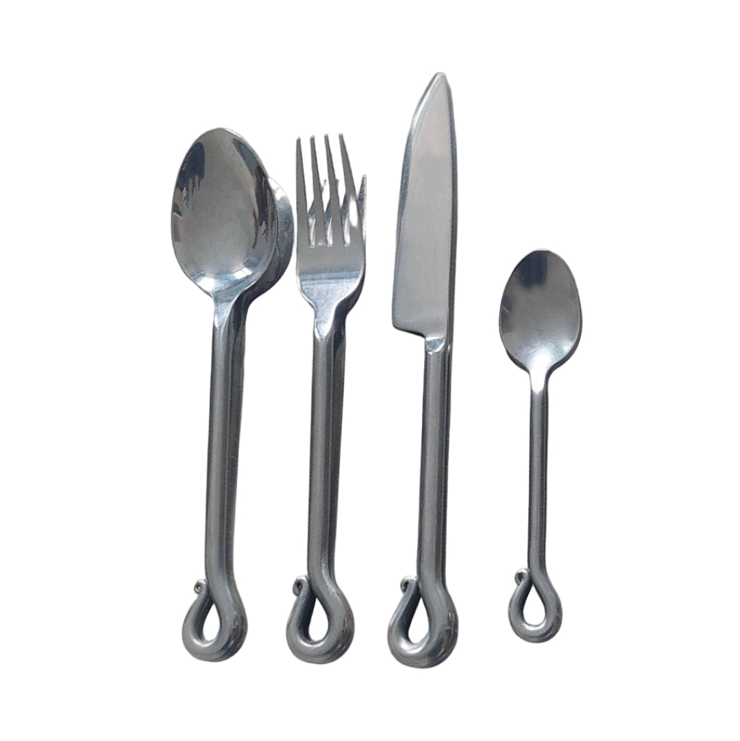 Organic Silver Cutlery Set of 4