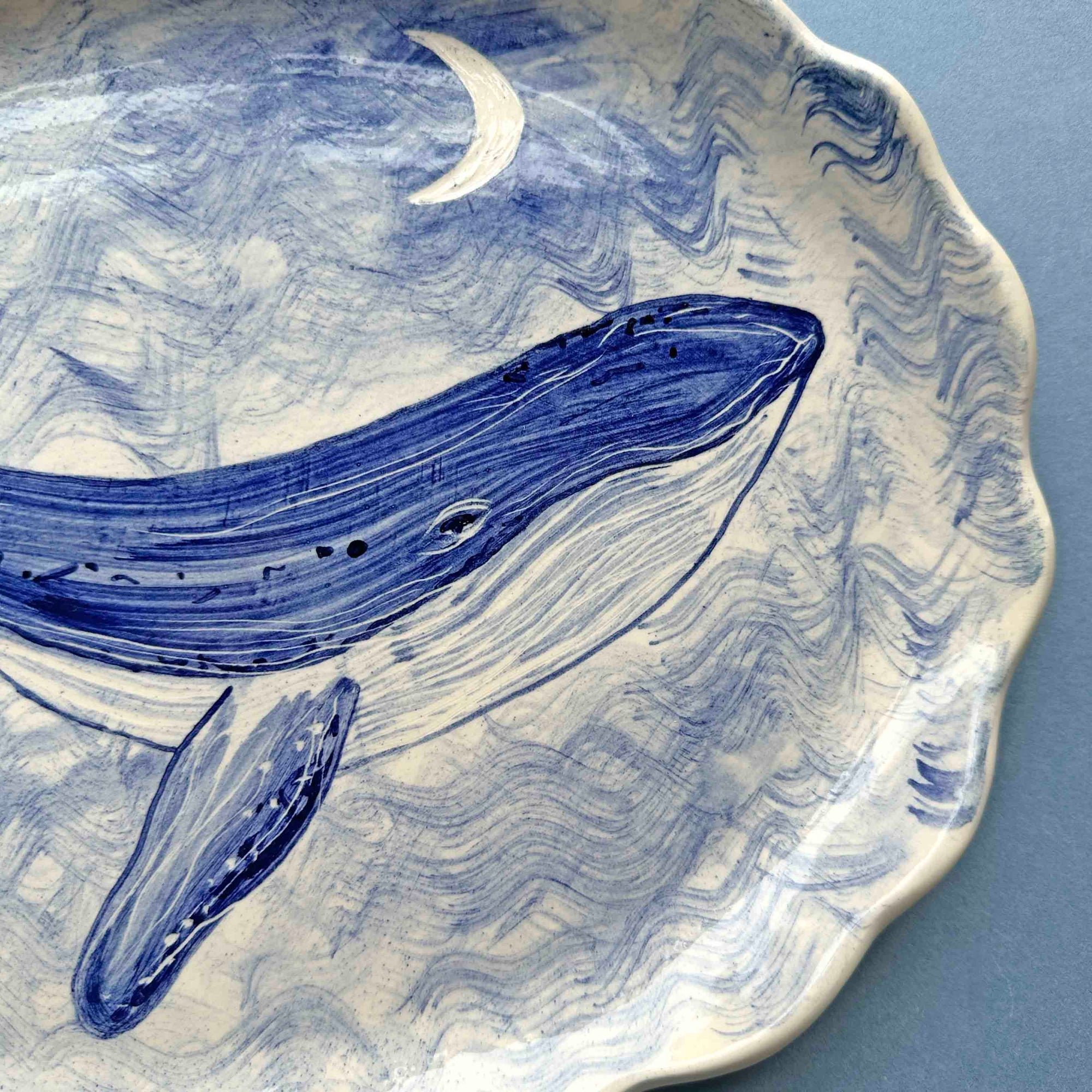 Humpback Whale & The Moon Serving Platter