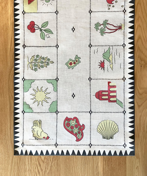 Redwork Table Runner in Black