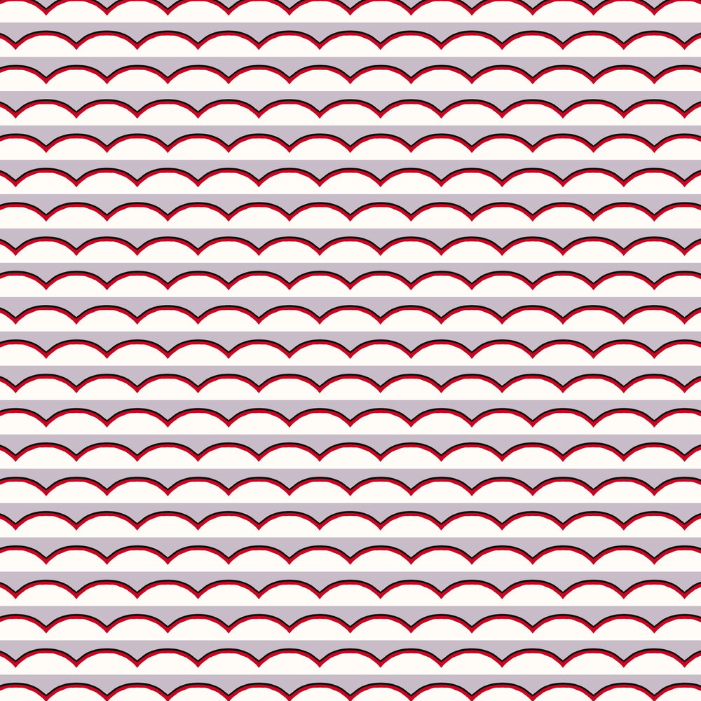 Scallops Wallpaper - Lilac