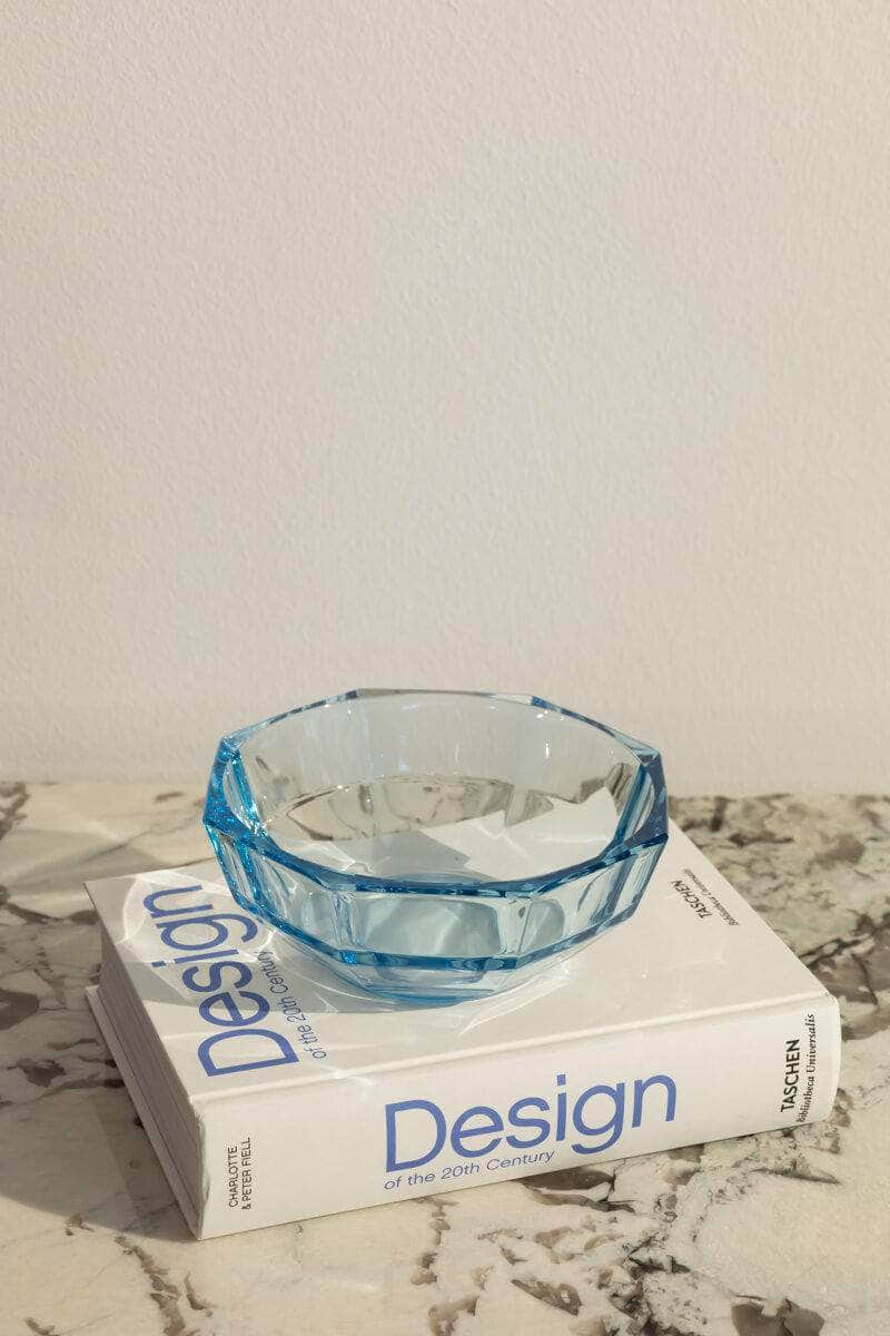 Vintage Colourful Faceted Glass Bowl