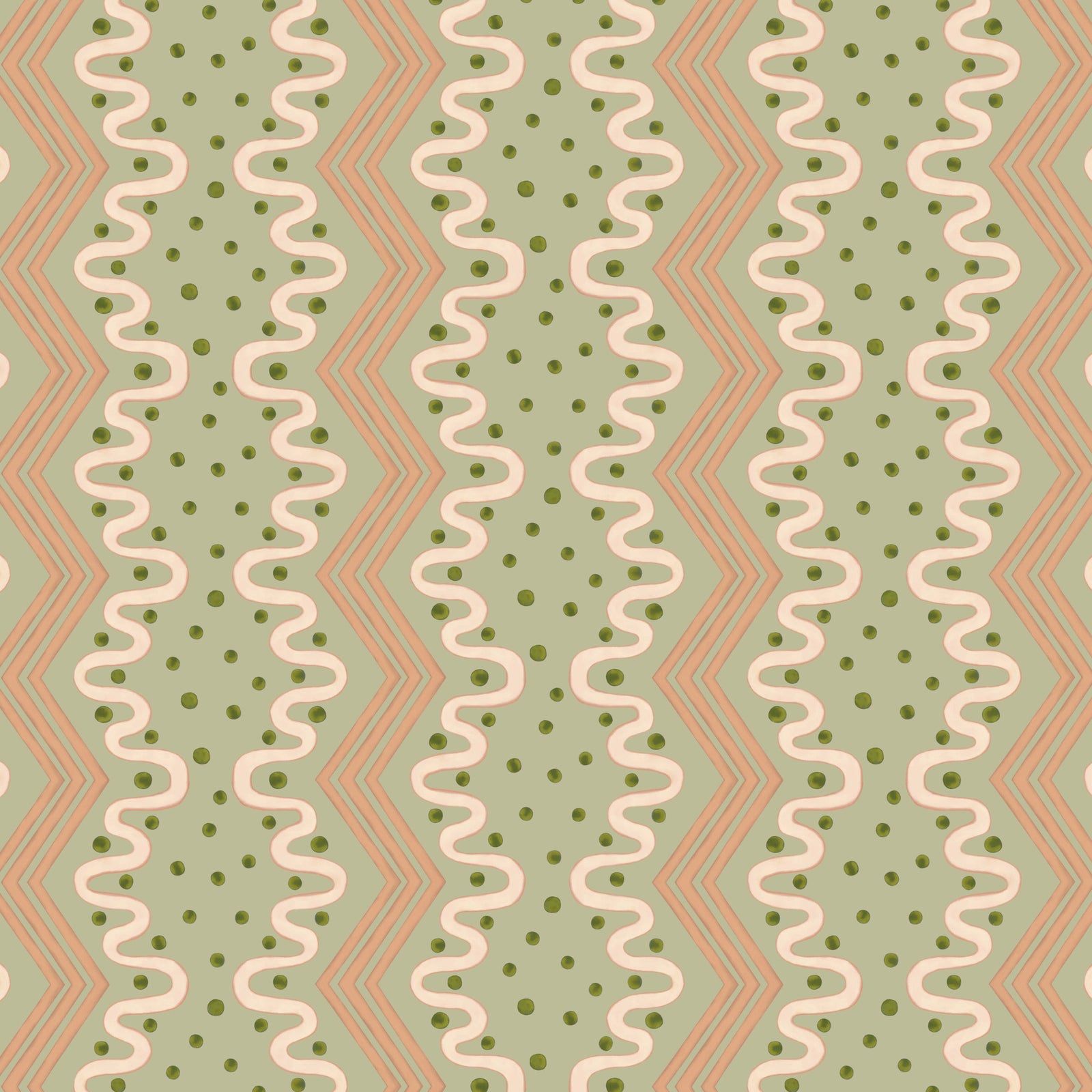 Madame Ziggle Wallpaper - Pistachio