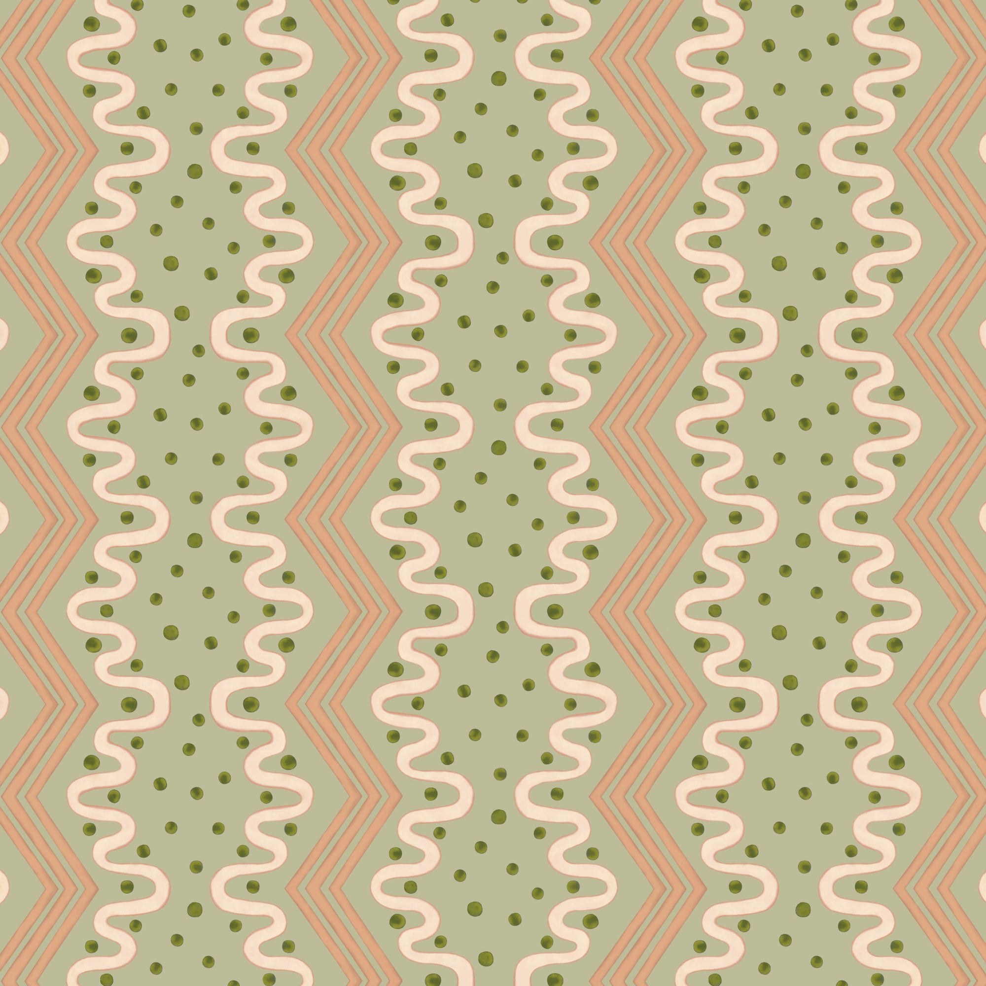 Madame Ziggle Wallpaper - Pistachio