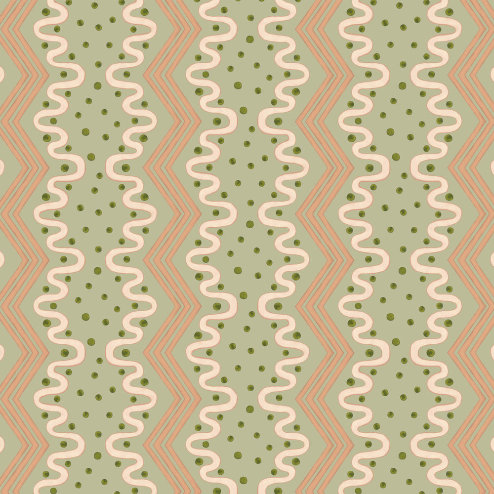 Madame Ziggle Wallpaper - Pistachio