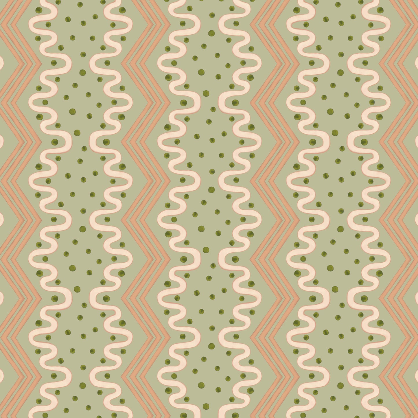 Madame Ziggle Wallpaper - Pistachio
