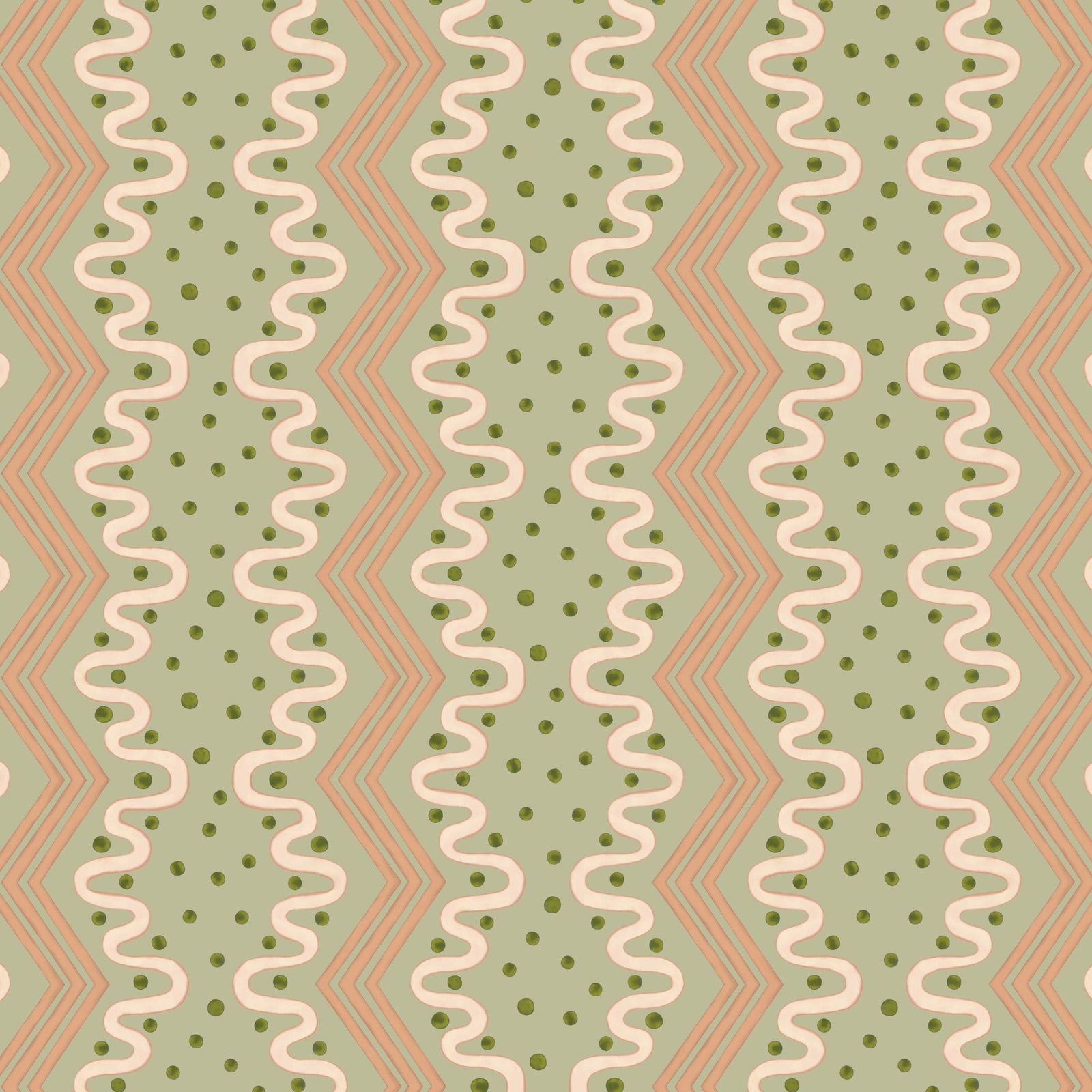 Madame Ziggle Wallpaper - Pistachio