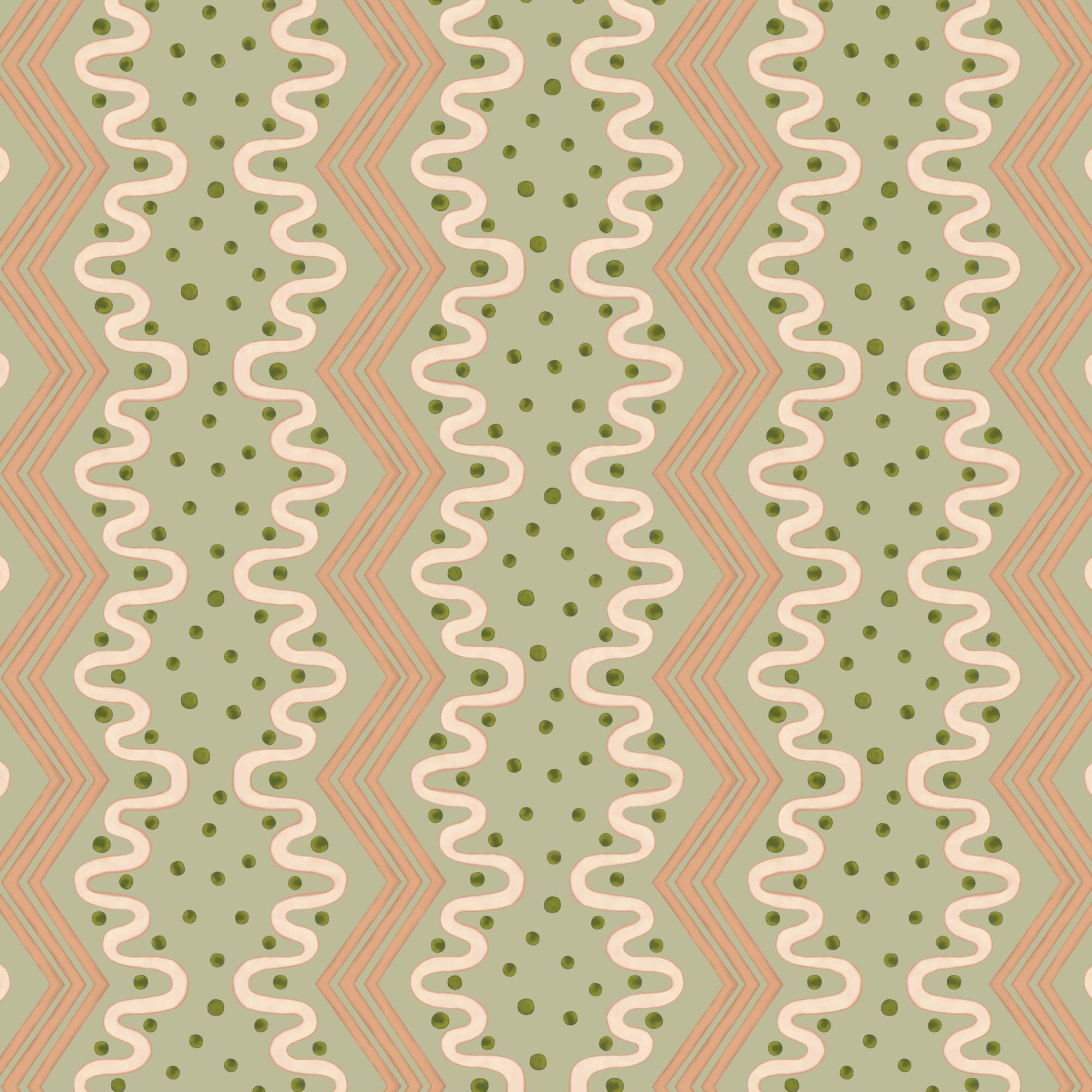 Madame Ziggle Wallpaper - Pistachio