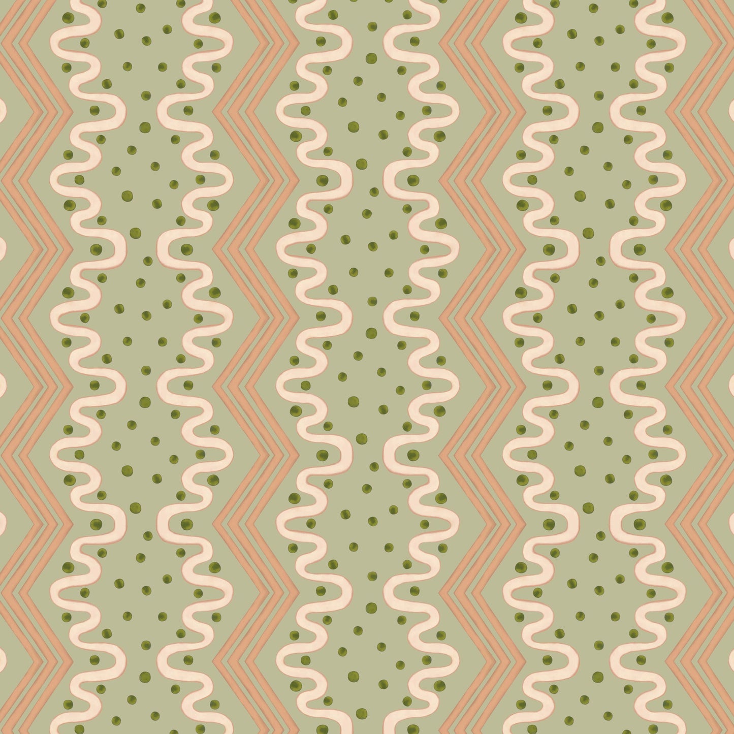 Madame Ziggle Wallpaper - Pistachio
