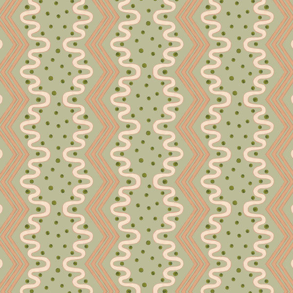Madame Ziggle Wallpaper - Pistachio