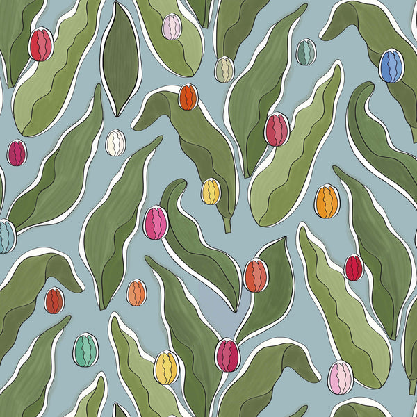 Tulips Festival Wallpaper - Blue