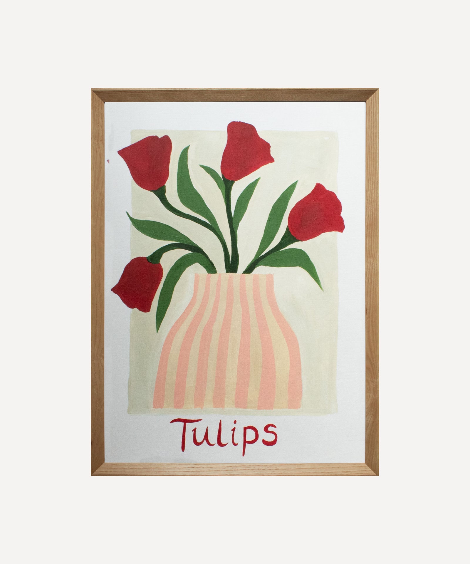 Tulips in Stripe vase- Original painting