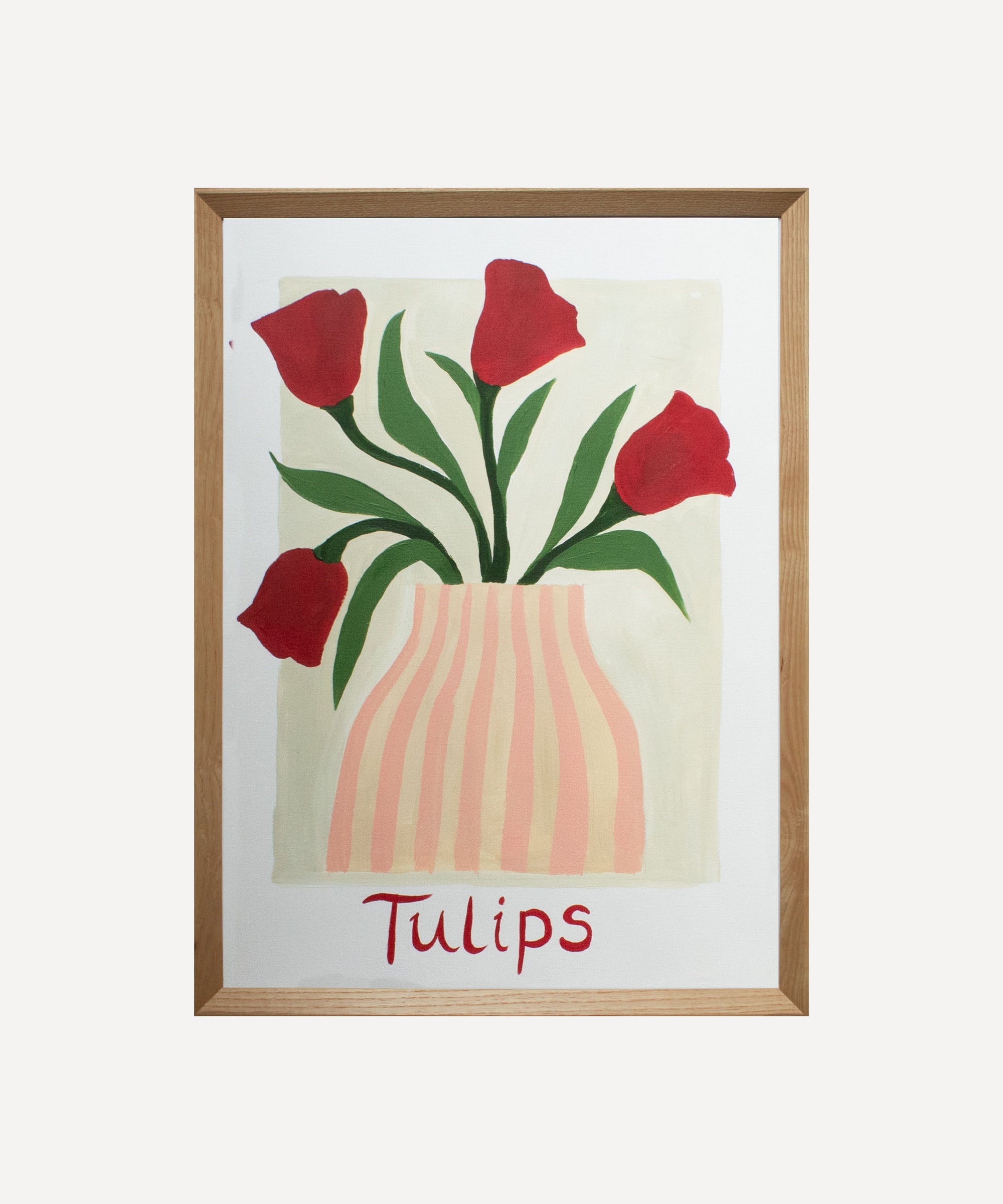 Tulips in Stripe vase- Original painting