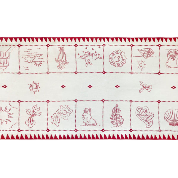 Redwork Table Runner in Red