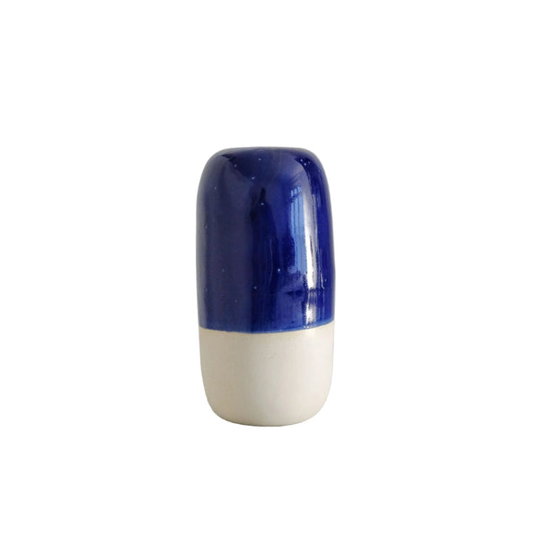 Murray - Ceramic Vase - Glossy Blue and White