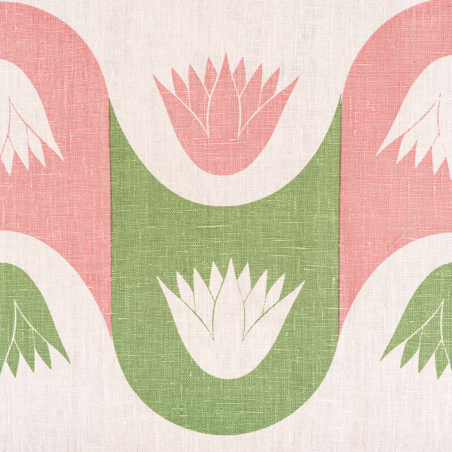 Papyrus Stripe Fabric (Plaster Pink and Sage Green)