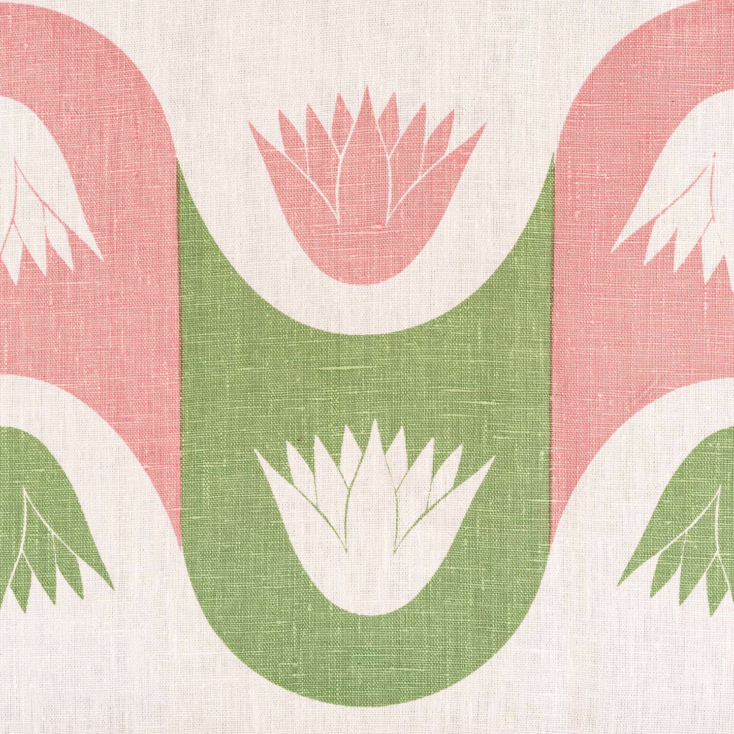 Papyrus Stripe Fabric (Plaster Pink and Sage Green)