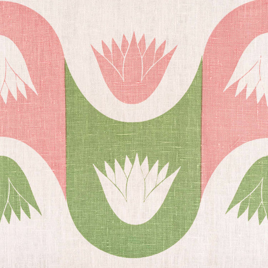 Papyrus Stripe Fabric (Plaster Pink and Sage Green)