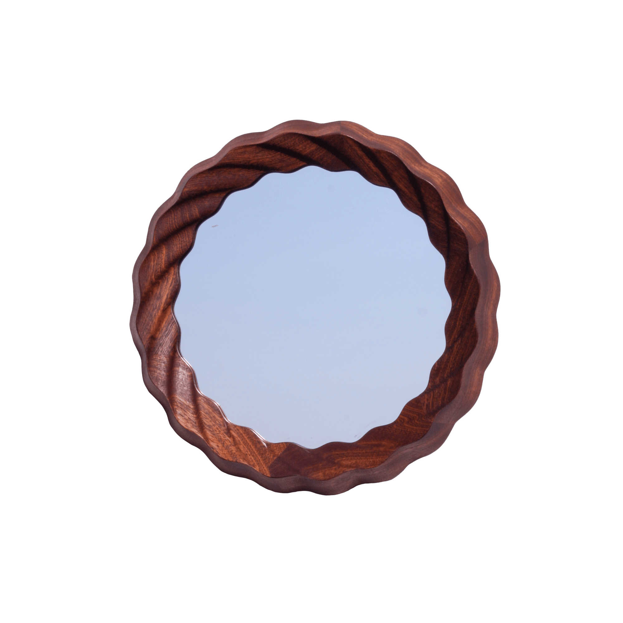 Kruller Porthole Mirror - Sapele