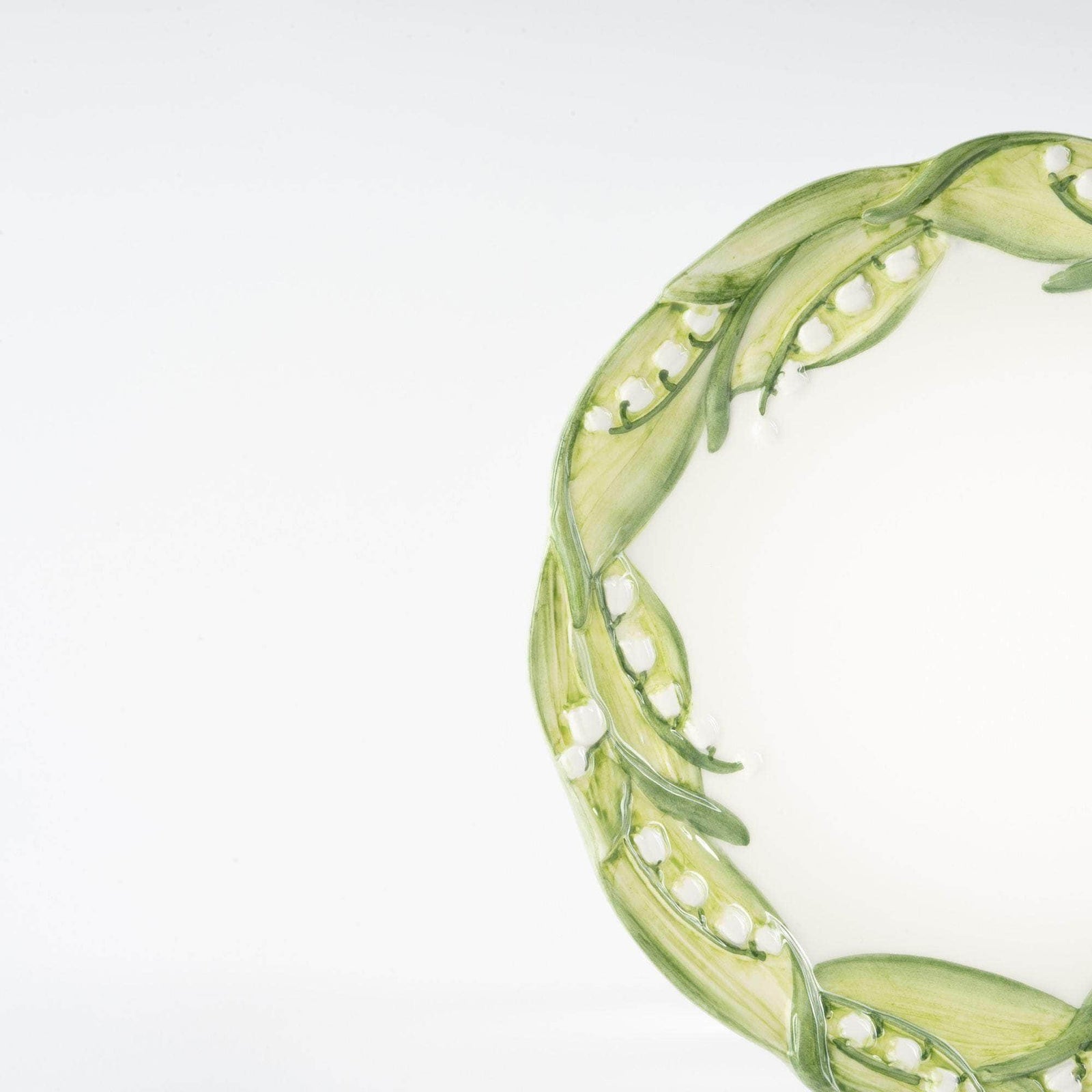 Lily of The Valley Hand-Painted Ceramic Plate - Set of 2