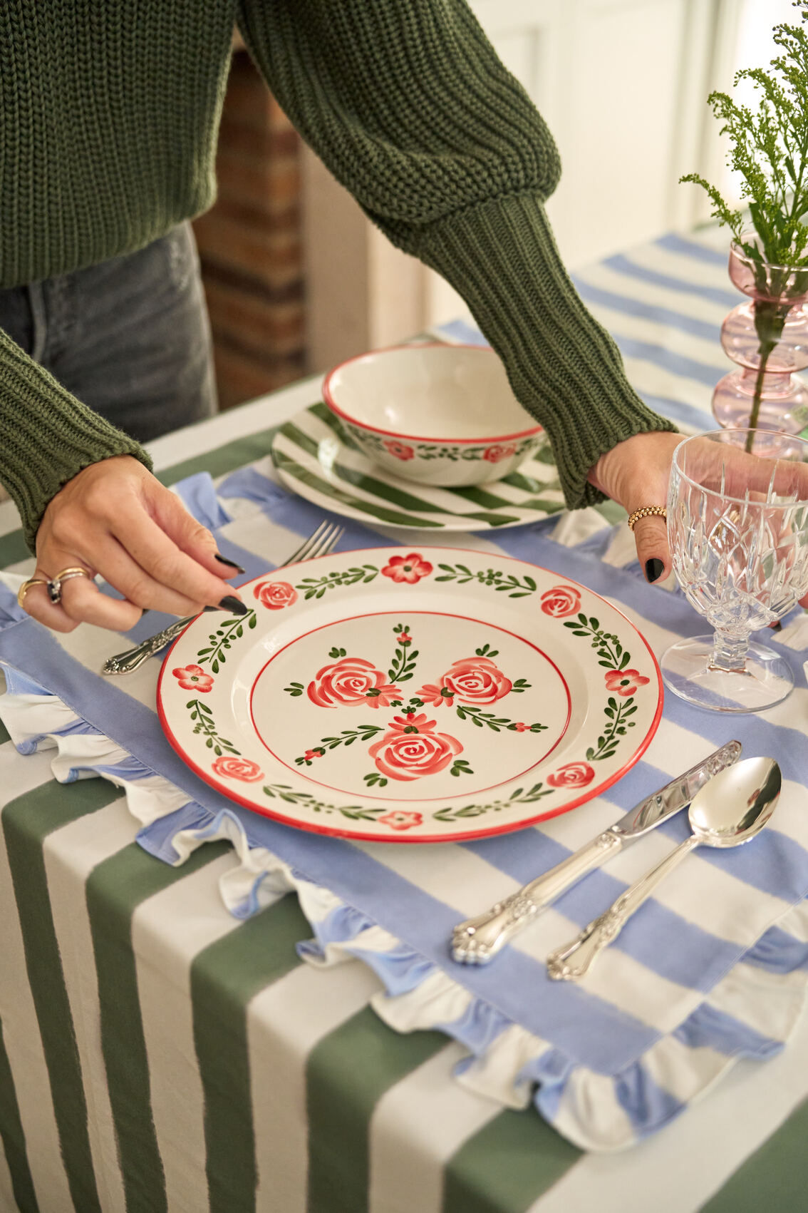 Dinner Plate with Flower Design - Between Us