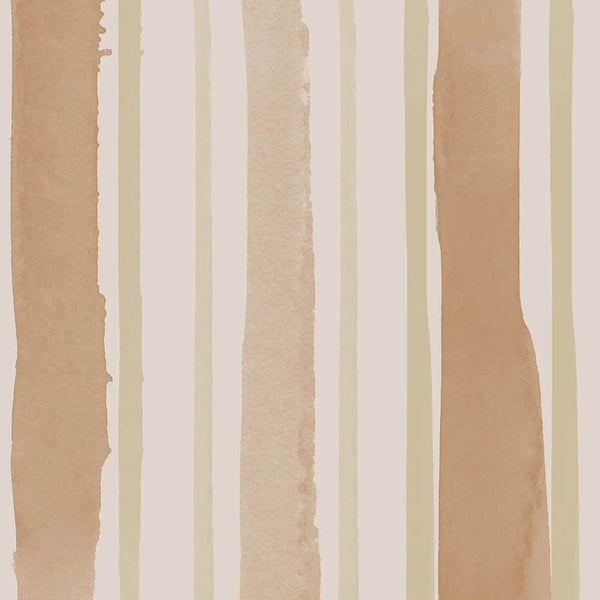 Terracotta Stripe Wallpaper