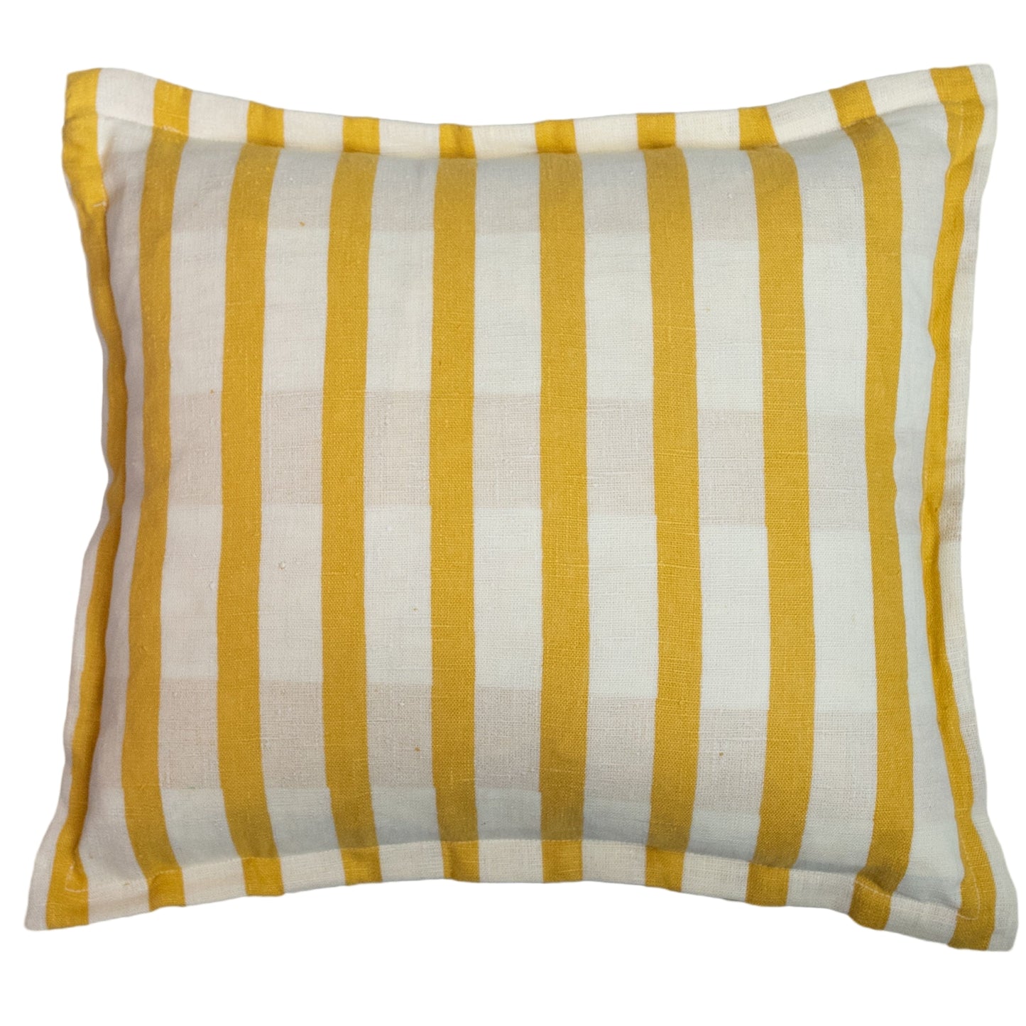 Lino Stripe Cushion (Yellow)