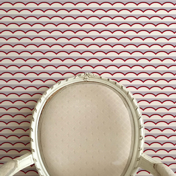 Scallops Wallpaper - Lilac