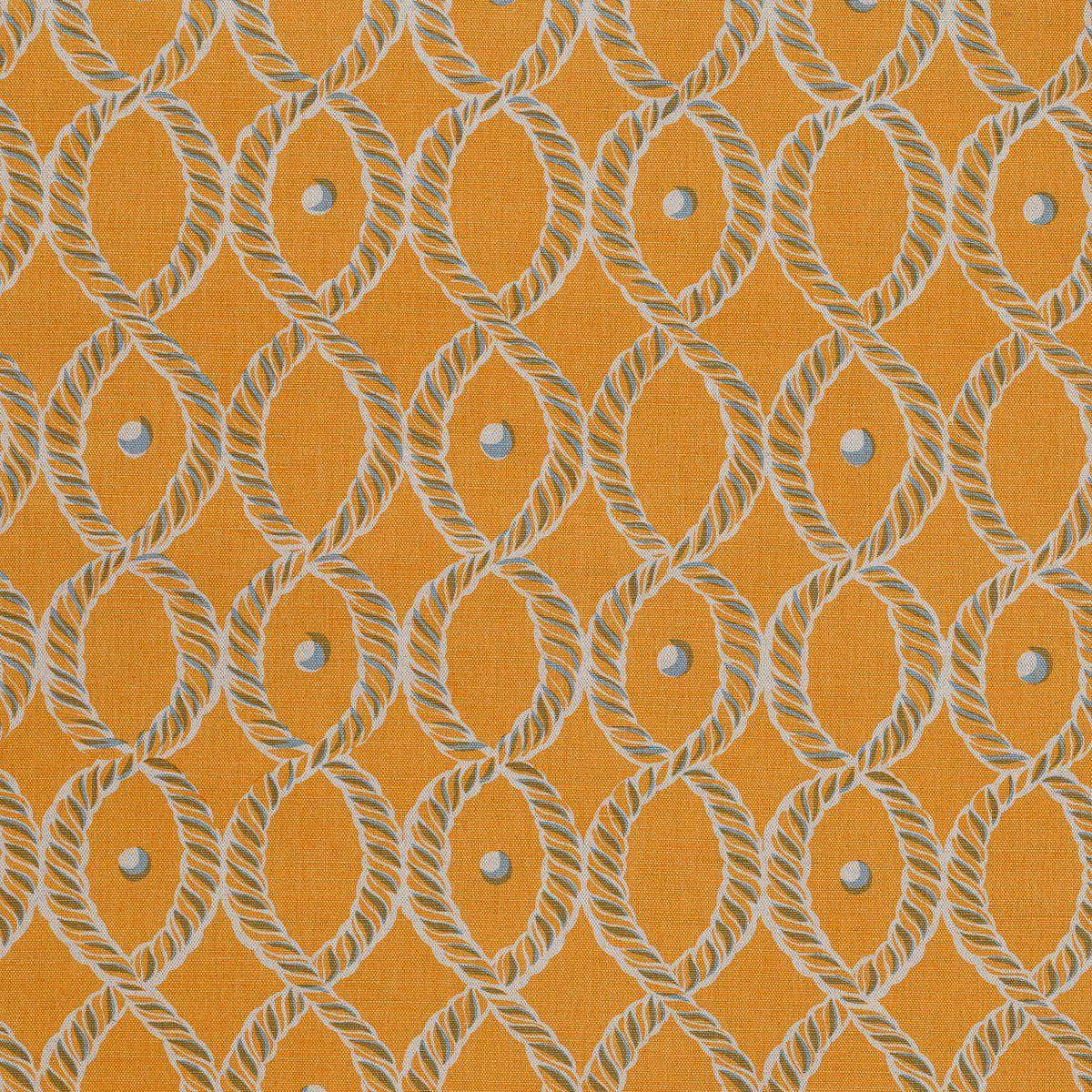 Dolly Fabric in Gold and Blue