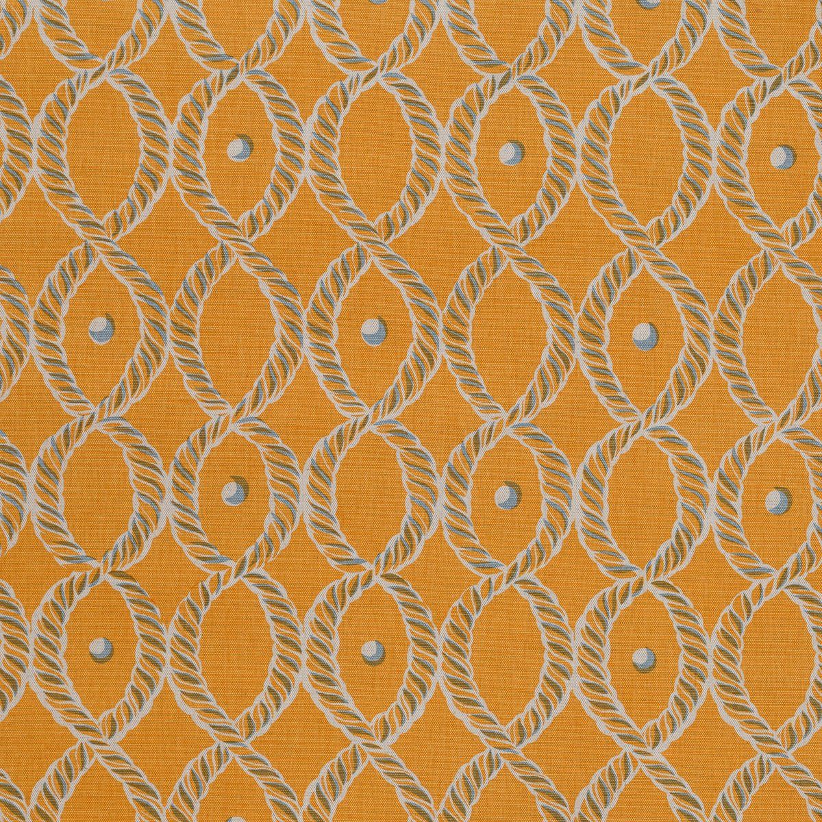 Dolly Fabric in Gold and Blue