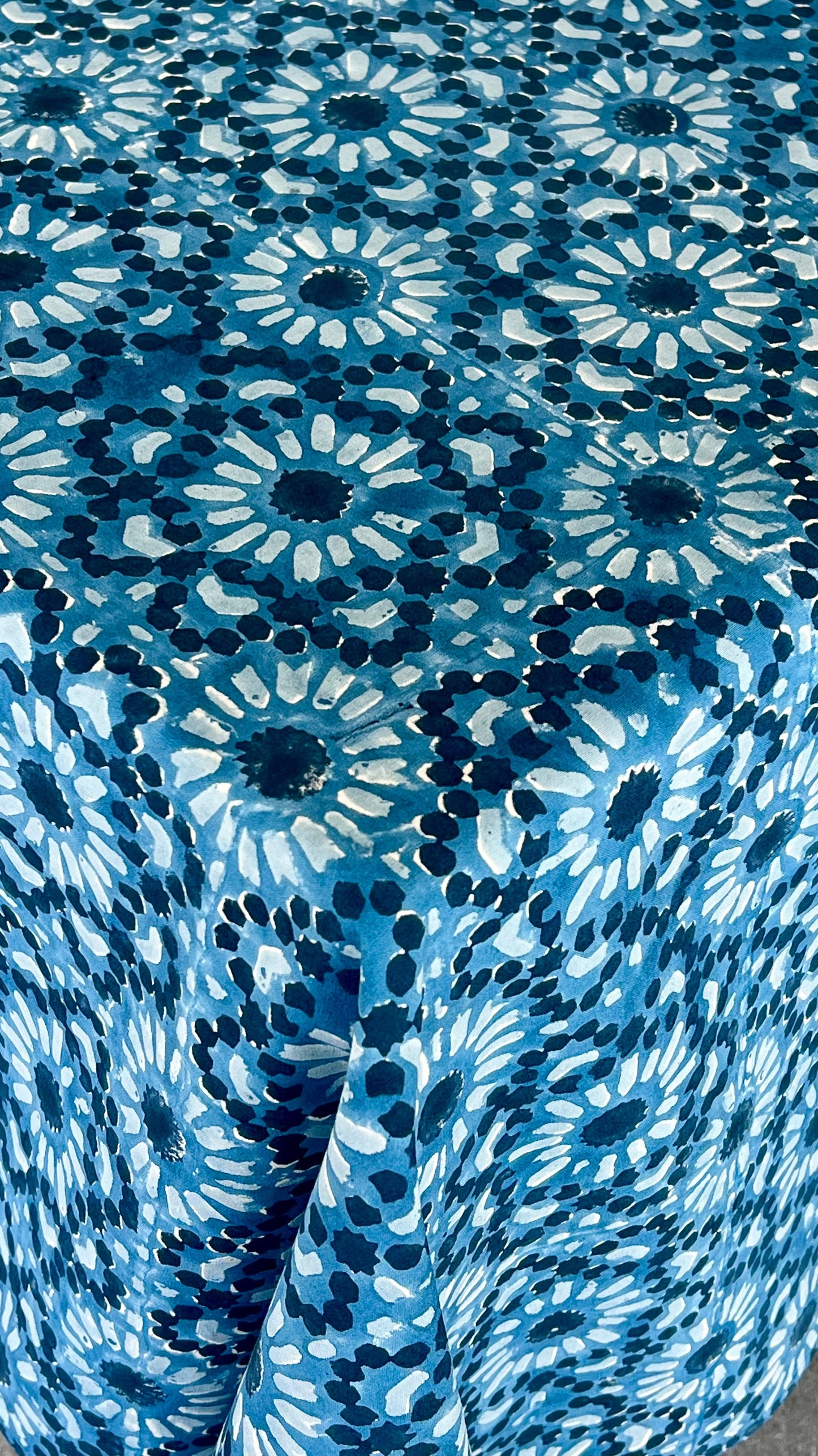 ‘The Kaleidoscope’ Tablecloth - Dark Indigo