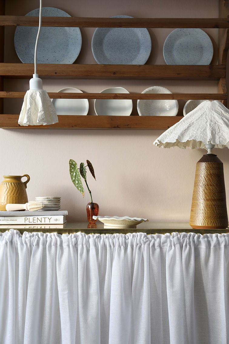 Café Curtain Half Linen White