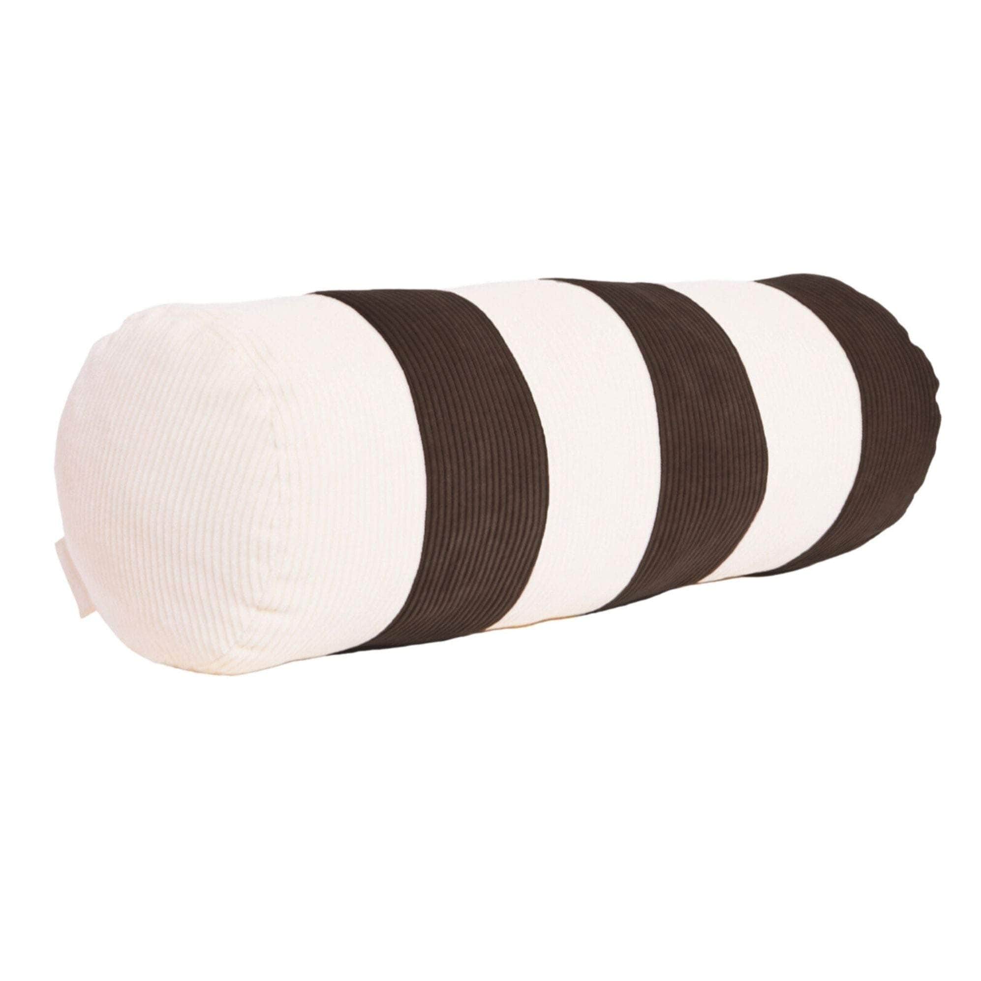 Le Cylindre - Corduroy Stripe Bolster Espresso/Chalk
