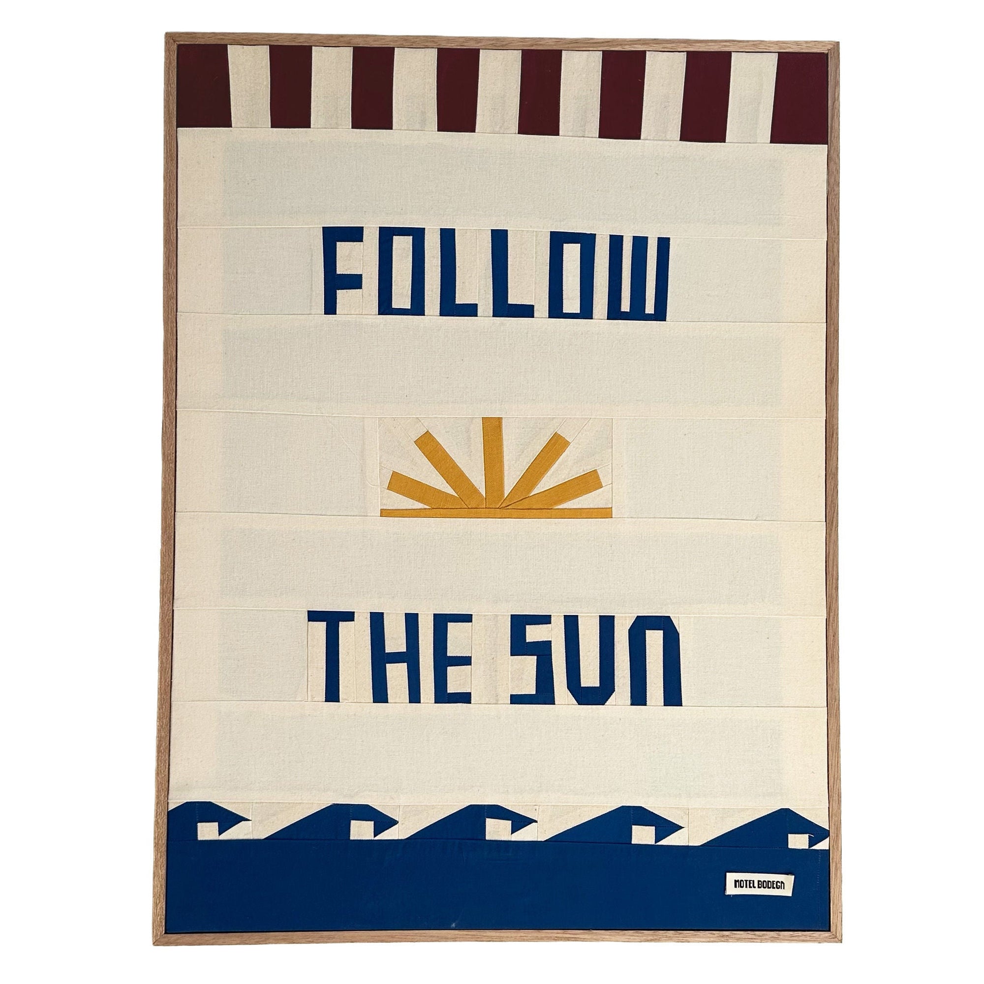 Follow The Sun Hand Framed Original Quilted Artwork