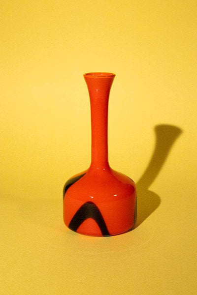 Vintage Italian Red Opaline Soliflore Vase